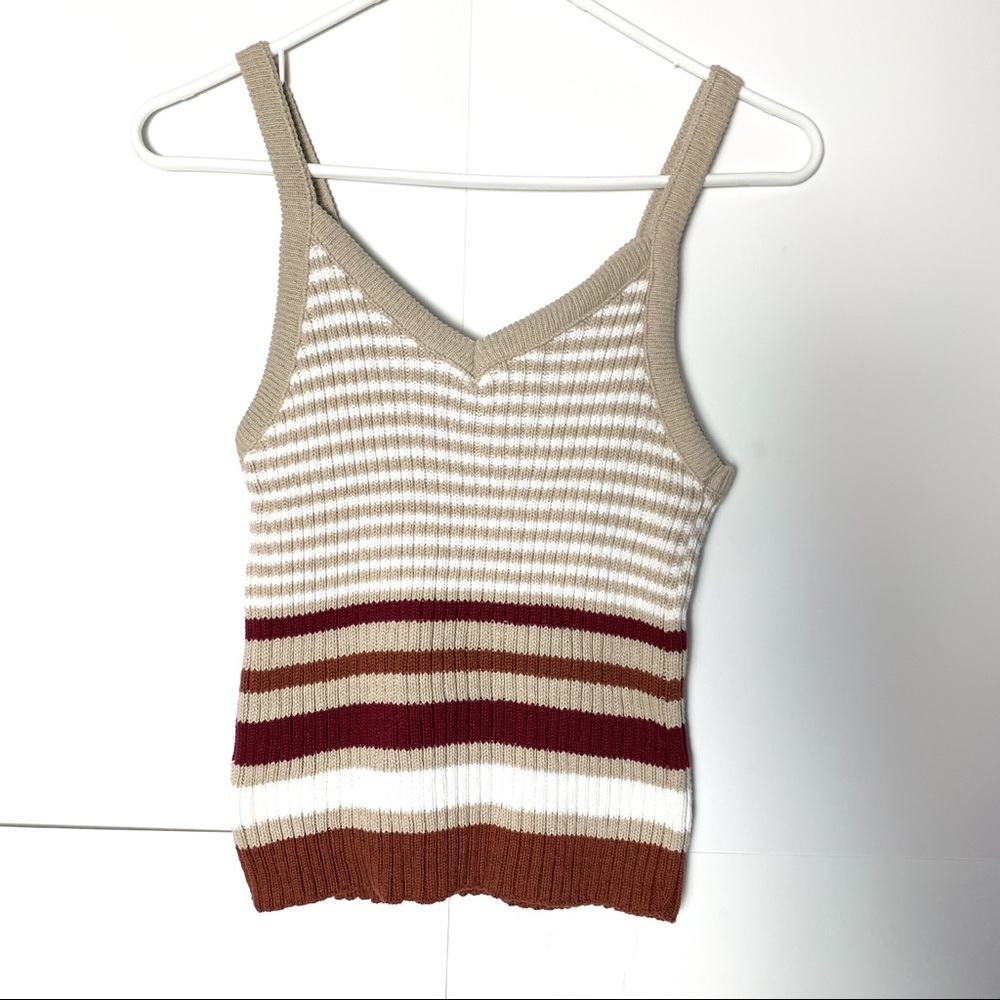 CB DESIGN vintage chunky knit tank top